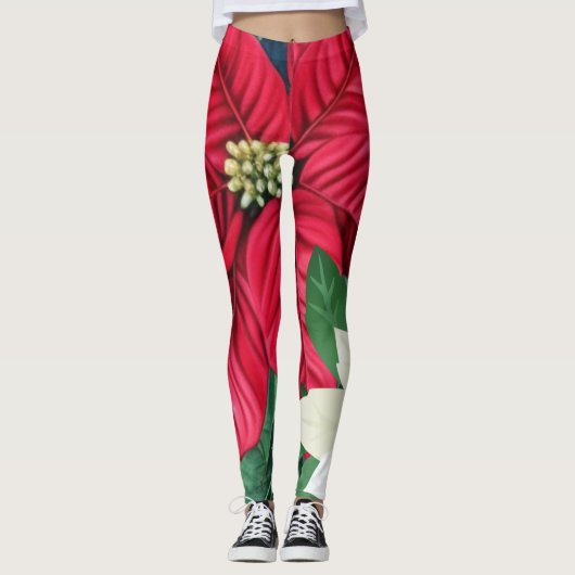 Poinsettia Leggings (Voorkant)