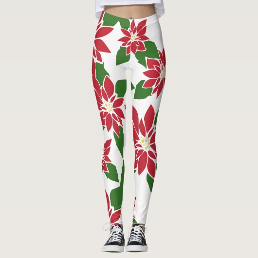 Poinsettia Leggings (Voorkant)