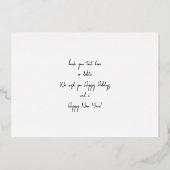 Poinsettia Lijst H Foto Holiday Folie Uitnodiging (Achterkant)