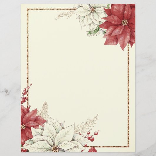  poinsettia lijst Kerst (Voorkant)