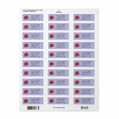 Poinsettia Long Address Label - Lavender aanpassen (Full Sheet)