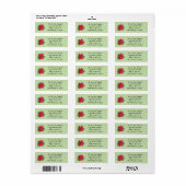 Poinsettia Long Adresetiketten aanpassen - Mint Etiket (Full Sheet)