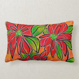 Poinsettia Lumbar Pillow Kussen