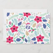 Poinsettia Magic Pink kerstfeestdag — Fotokaart Feestdagenkaart (Achterkant)