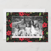 Poinsettia Magic Red Kerstfeestdag — Fotokaart Feestdagenkaart (Voorkant)