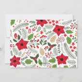 Poinsettia Magic Red Kerstfeestdag — Fotokaart Feestdagenkaart (Achterkant)