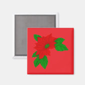Poinsettia magneet (Voorkant / Achterkant)