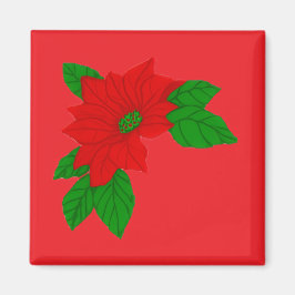 Poinsettia  magneet