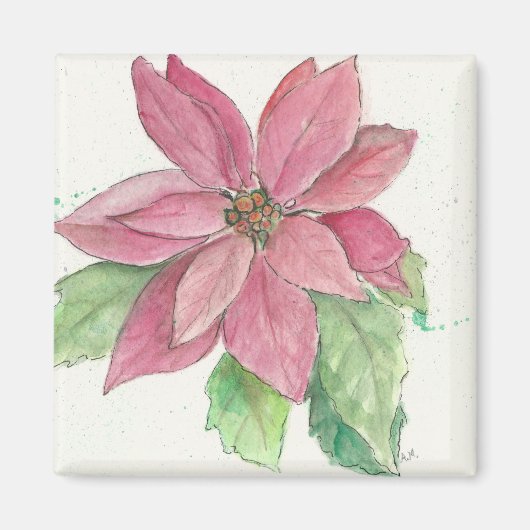 poinsettia magneet (Voorkant)