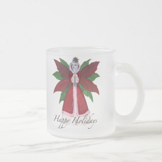 Poinsettia Matglas Koffiemok (Rechts)
