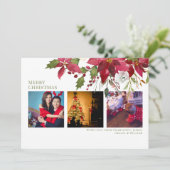 Poinsettia Merry kerkerkerkerkerkerkerkermis Kaart (Staand voorkant)