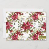 Poinsettia Merry kerkerkerkerkerkerkerkermis Kaart (Achterkant)