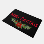 Poinsettia Merry kerst Deurmat (Schuin)