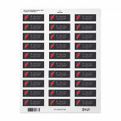 Poinsettia Merry kerst Return Label (Full Sheet)