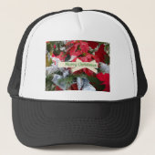 Poinsettia Merry-Pet voor kerstmis Trucker Pet (Voorkant)