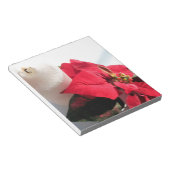 Poinsettia met kaars notitieblok (Schuin)