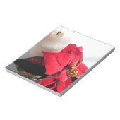 Poinsettia met kaars notitieblok (Linkerzijde)