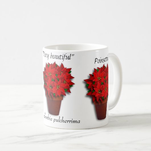 Poinsettia-Mok Koffiemok (Voorkant rechts)