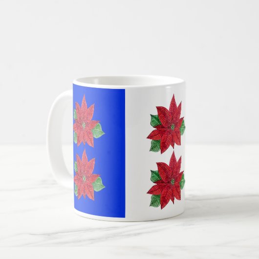 Poinsettia-Mok Koffiemok (Voorkant links)