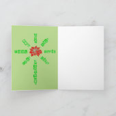 Poinsettia Music Gifts Food Decorations Tree Feestdagen Kaart (Binnen)