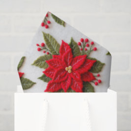 Poinsettia Needlework Christmas Feestdagen Felt Tissuepapier