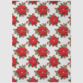 Poinsettia Needlework Christmas Feestdagen Felt Tissuepapier