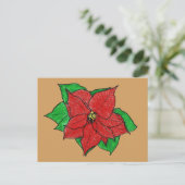 Poinsettia No. 1 Briefkaart. Briefkaart (Staand voorkant)