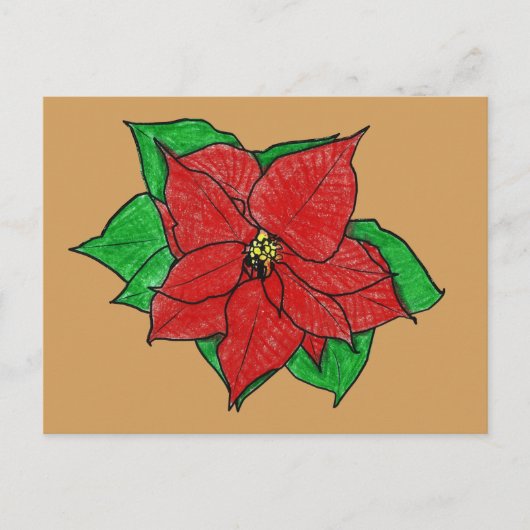 Poinsettia No. 1 Briefkaart. Briefkaart (Voorkant)