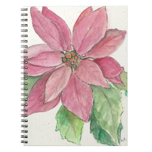 poinsettia notitieboek (Voorkant)