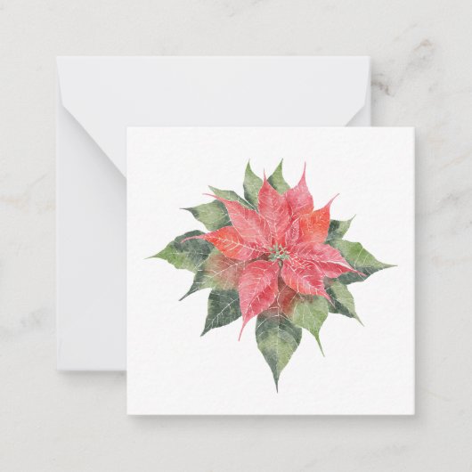  Poinsettia Notitiekaartje (Voorkant)