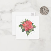  Poinsettia Notitiekaartje (Voorkant / Achterkant in situ)