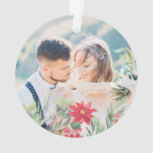 Poinsettia, onze eerste kerstfoto ornament (achterkant)