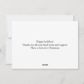 Poinsettia op Hout Business Kerstmis Feestdagenkaart (Achterkant)