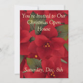Poinsettia Open House Kaart (Voorkant)