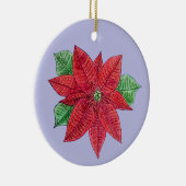 Poinsettia Ornament - Lavender Background (Rechts)