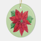 Poinsettia Ornament - Mint Background (Links)