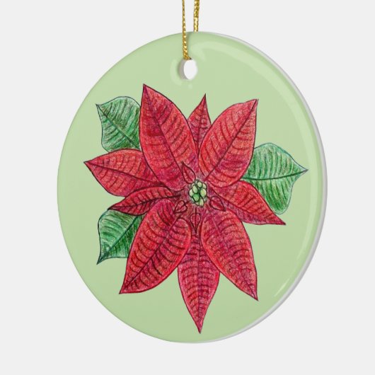 Poinsettia Ornament - Mint Background (Links)