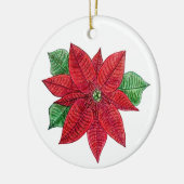 Poinsettia Ornament - Witte achtergrond (Links)