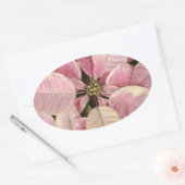Poinsettia Ovale Stickers (Envelop)