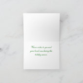 Poinsettia-paard bedankkaart feestdagen kaart (Binnen)