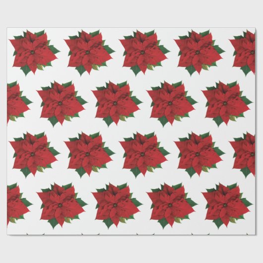 Poinsettia-pakpapier Cadeaupapier (Vlak)