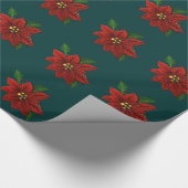 Poinsettia-pakpapier Cadeaupapier (Hoek)