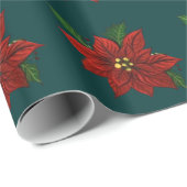 Poinsettia-pakpapier Cadeaupapier (Rol Hoek)
