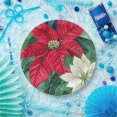 Poinsettia Papieren Bordje (Feest)
