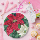 Poinsettia Papieren Bordje (Feest)