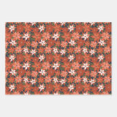 Poinsettia papierverzameling van 3 vellen (Voorkant)