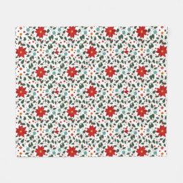 Poinsettia Paradise Cheer Fleece Deken