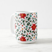 Poinsettia Paradise Coffee Mok Cheer (Voorkant links)