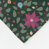 Poinsettia paradise fleece deken (Hoek)