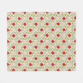 Poinsettia Paradise Fleece Deken Licht (Voorkant (Horizontaal))